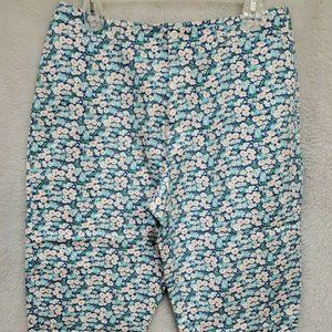 Crazy Horse Liz Claiborne Multi Color Floral Capri Pants Size 16